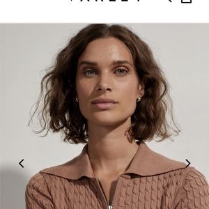 Varley Lillian Off Court Polo sz S Color: Mocha Mousse